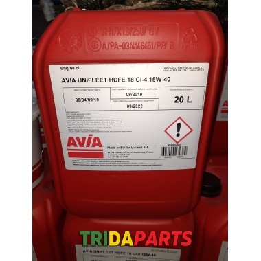 Масло Unifleet HDFE18 CI-4 15W40 20л. (AVIA) API CI-4, ACEA E7, Global DHD-1
