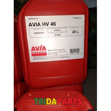Масло гідравлічне HVD 46 20л. (AVIA) DIN51502 HVLPD, DIN 51524-3 HVLP, ISO 6743-4 HV,  ISO VG 46