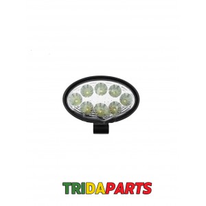 Фара додаткова LED 24W (8x3W Epistar) овальна, 1800lm, 9-32V (Flood)